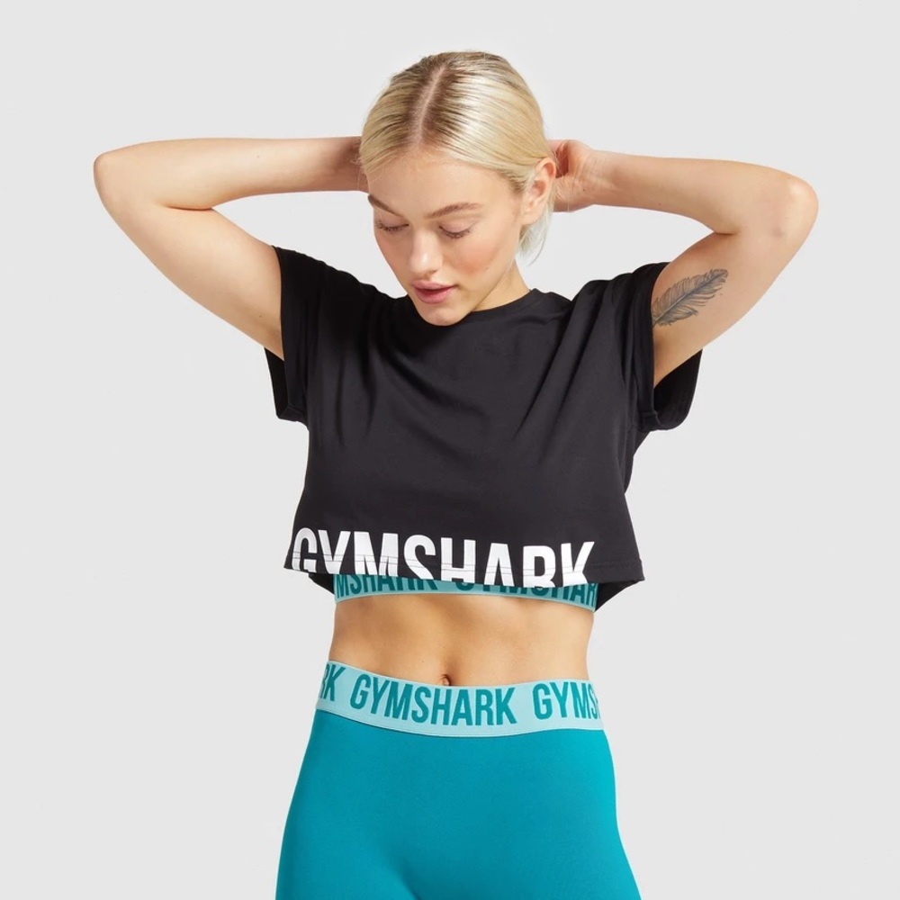 Gymshark Black Crop T-Shirt